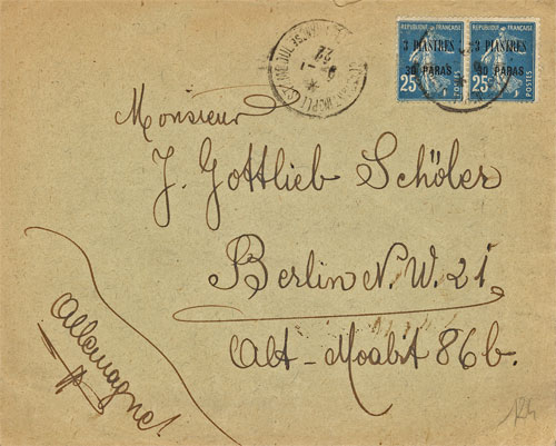 1906-38 Sower - cameo - FRANCE - 5c JAUNE TYPE SEMEUSE - N° Yvert 158 OBL.  SUR ENVELOPPE PETIT FORMAT DE 1922